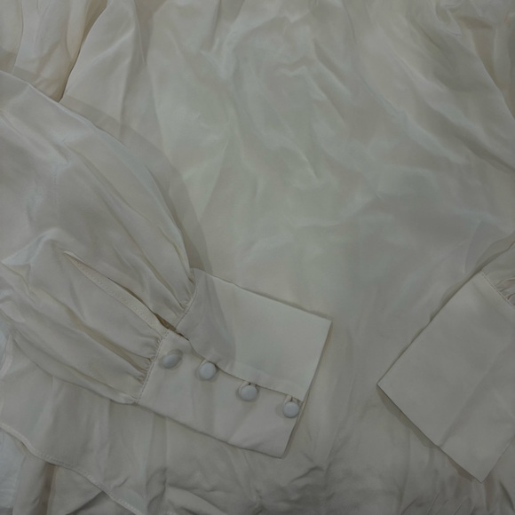 Veronica Beard Cream Blouse with Buttons - Picture 4 of 4